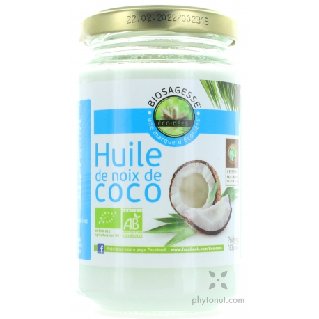 Huile de coco bio - 200 ml Biosagesse - Sélection Phytonut